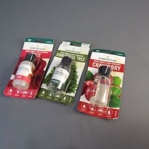 Country Lane‎ Liquid Candle & Soap Fragrance NEW Lot of 3 Rose Cranberry Xmas